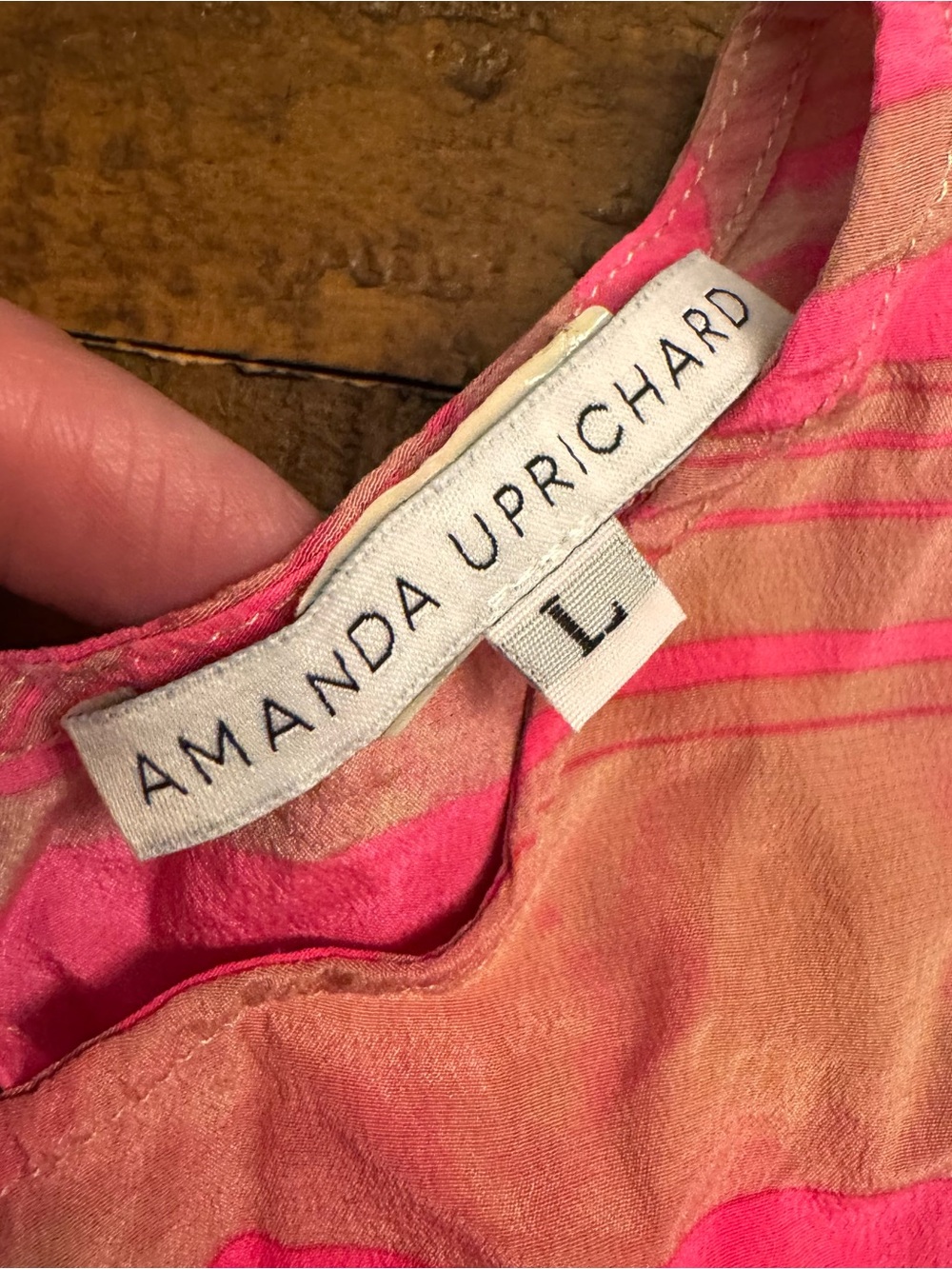AMANDA UPRICHARD Striped Silk Peplum Top - Picture 3 of 4